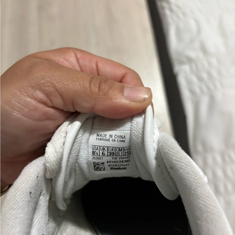 Reebok White Leather Women's Athletic Sneakers